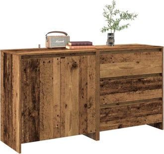 vidaXL Aparador 2 Piezas Madera Vieja Madera Contrachapada Vidaxl