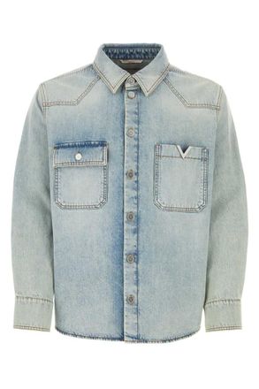 Valentino Sky Blue V Logo Shirt