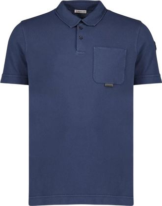 Moncler Katoenen Piqu&eacute; Polo - Heren - Polos - Blauw - XL - Katoen - Tops
