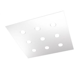 Top-Light Top-light - Plafoniera Moderna Area Metallo Bianco Metallo 9 Luci Gx53