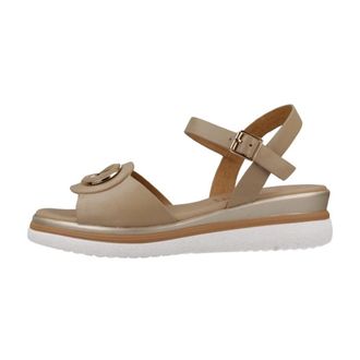 Repo Sandalia Adorno - Dames - Sleehakken - Bruin - 39 EU - Leer - Schoenen
