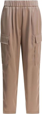 Semper Cargo Broek - Dames - Slim Fit Broeken - Beige - M - Polyester - Broeken
