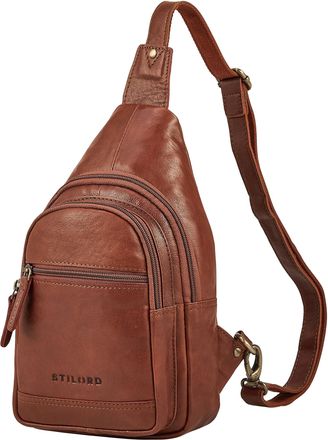 STILORD Torino Stylish Leather Sling Bag for Men Crossbody Bag - Genuine Leather Man Bag Cross Over for 8.3-inch Tablet - Anti-Theft Chest Pack for Travel & E
