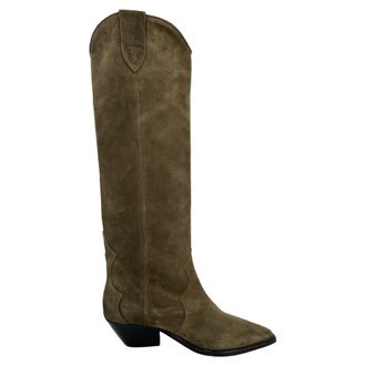 Isabel Marant Denvee Knee-High Boots in Brown Suede