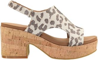 Corkys Footwear Womens Miss Carley Platform Sandal In Tan Sparkle Leopard