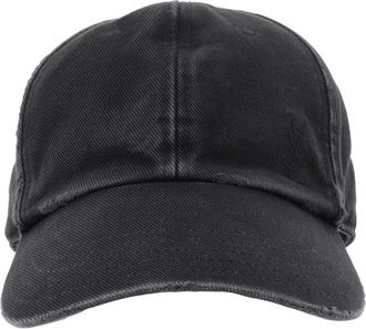 Saint Laurent Washed Denim Cassandre Cap, Size 59
