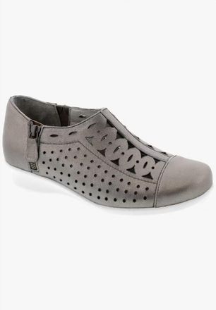 Drew Womens Metro Zipper Shoes In Taupe Dusty Leather