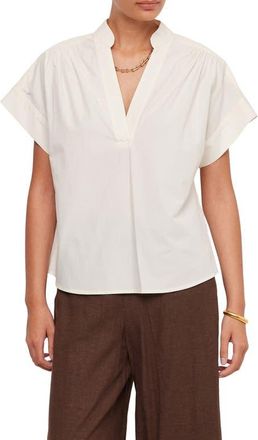 Fifteen Twenty Short Sleeve V-Neck Top in Cream at Nordstrom, Size X-Small