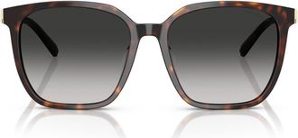Tiffany & Co. 56mm Gradient Square Sunglasses in Havana /Grey Gradient at Nordstrom