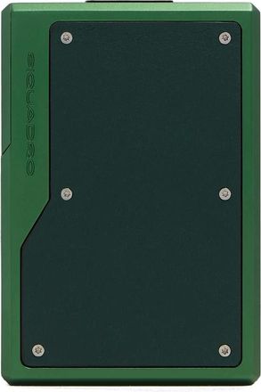 Piquadro Accessoires, Heren, Groen, ONE Size, Leer, Modulaire Aluminium en Lederen Mag Safe Kaarthouder