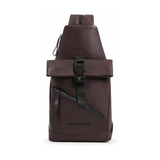 Piquadro Tassen, Heren, Bruin, ONE Size, Katoen, Convertible Rugzak Sling Bag
