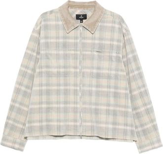 Represent Plaid Corduroy-collar Overshirt
