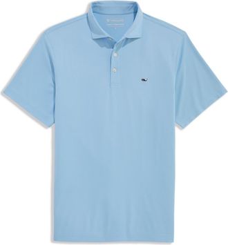 Vineyard Vines Fairwinds Performance Polo in Jake Blue at Nordstrom, Size Xx-Large