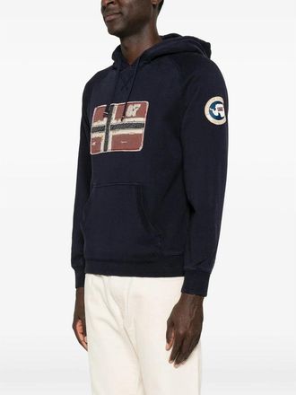 Napapijri Logo-Embroidered Cotton Blend Sweatshirt - Black