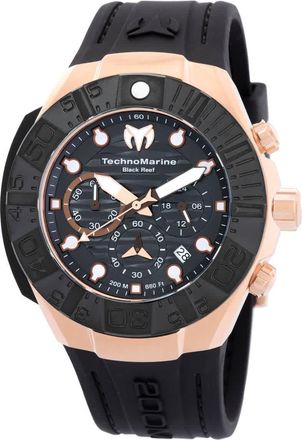 Technomarine Reef Black Chronograph GMT Quartz Black Dial Mens Watch TM-523011