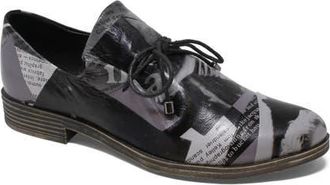 Django & Juliette Kotty Lace Flat in News Print Leather at Nordstrom, Size 36