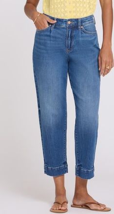 NYDJ Pleated High Waist Ankle Balloon Jeans in Wild River at Nordstrom, Size 12