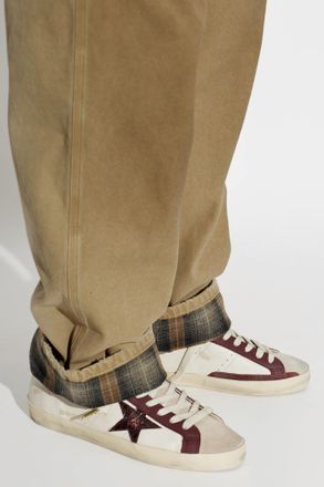 Golden Goose Super Star Folded Lining All Aro Sports Shoes, Mens, Cream