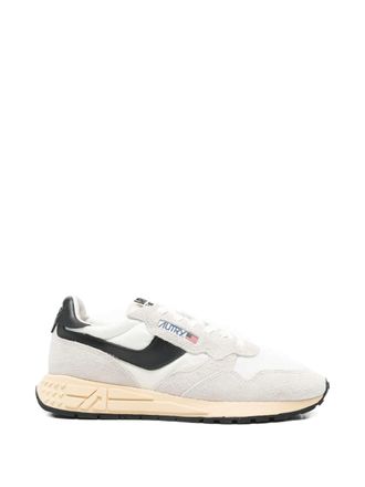 Autry Light Beige Reelwind Low Suede Sneakers