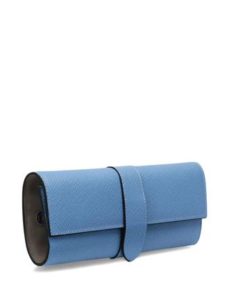 Smythson jewellery roll case (20cmx9cmx7.5CM) - unisex - Leather - One Size - Blue