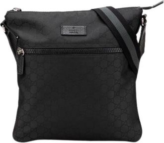 Gucci Pre-owned Cross Body Bags, female, Black, Size: ONE SIZE Pre-owned Nylon crossbody-bags