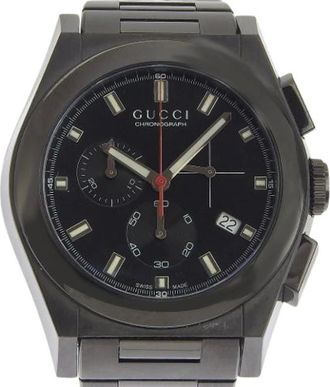 Gucci Pre-owned Watches, male, Black, Size: ONE SIZE Pre-owned Pantheon Stainless Steel Watch