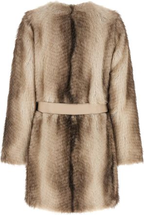 Twin-Set Eco-Fur Gradient Coat - Beige