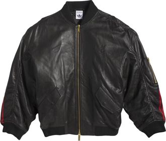 adidas x Chavarria Leather Bomber Jacket Black KD9356