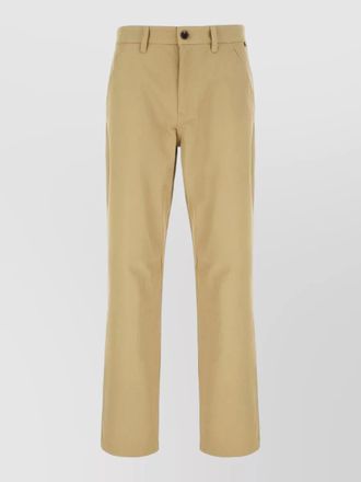 Burberry cotton mid-rise straight-leg trousers