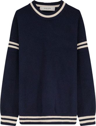 Golden Goose Textured Knit Sweater with Embroidered Detail