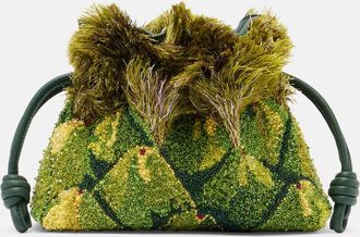 Loewe Paulas Ibiza Flamenco Mini beaded clutch