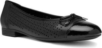 Ara Sangria Cap Toe Flat in Black at Nordstrom, Size 10.5