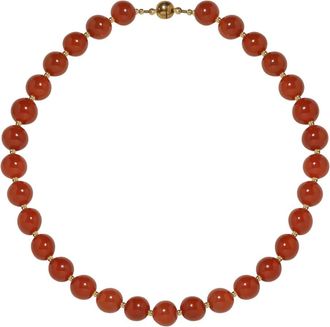 Jennifer Behr Corisande necklace - women - 18kt Gold Plated Brass/Carnelian - One Size - Red