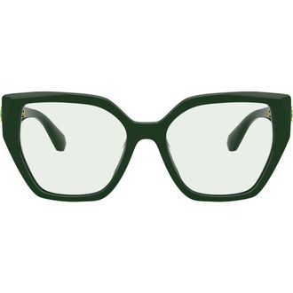 Swarovski 56mm Irregular Sunglasses in Dark Green /Transition Green at Nordstrom