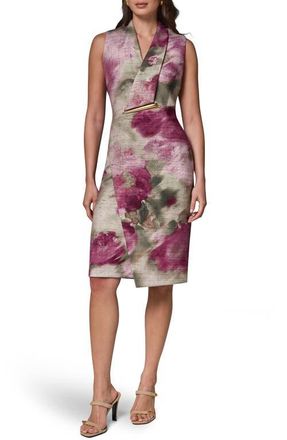 DKNY Sleeveless Sheath Dress in Prune Mult at Nordstrom, Size 10