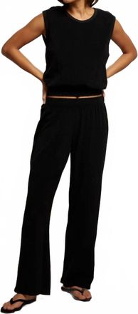 perfectwhitetee Katie Terry Straight Leg Sweatpants In True Black