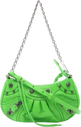 Balenciaga Pre-owned Balenciaga Croc Embossed Leather Motocross Le Cagole XS Ladies 8578T4C16QEQ2POX