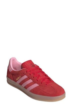 adidas Gazelle Indoor Sneaker in Scarlet/Light Pink/Gum4 at Nordstrom, Size 9.5