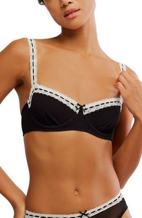 Free People So Sweet Underwire Balconette Bra in Black Combo at Nordstrom Rack, Size 32B