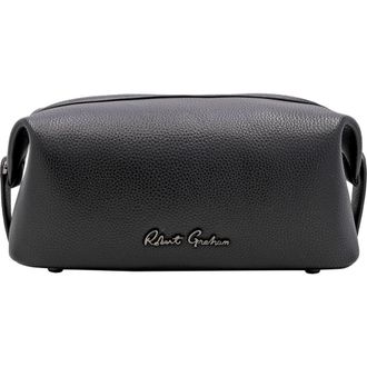 Robert Graham Waverly Faux Leather Toiletry Kit in Black at Nordstrom Rack