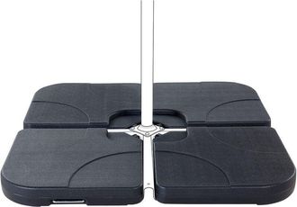 Beliani Beliani - Base Para Sombrilla Negra De Material Sint&eacute;tico Cuadrado 104 X 104 Cm Caria