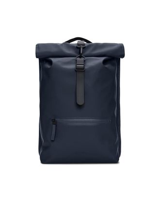 Rains 13320 - Zaino unisex rolltop impermeabile blu navy