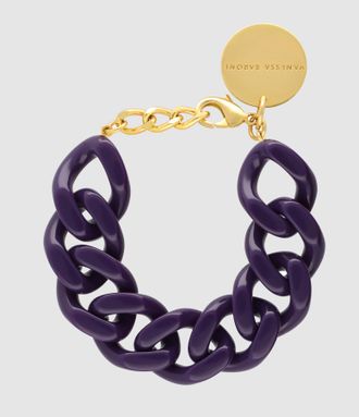 Vanessa Baroni Bracelet Flat Chain Purple