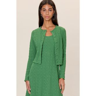 Rebecca Taylor Taryn Knit Cardigan in Forest Green at Nordstrom, Size X-Small