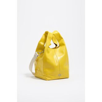 Bimba & Lola Medium Leather Tote Bag in Yellow at Nordstrom