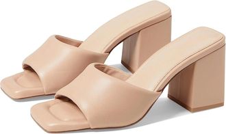 Farylrobin Womens FARYL by Farylrobin Zoey Sandals Sand Leather Block Heel GAL1104