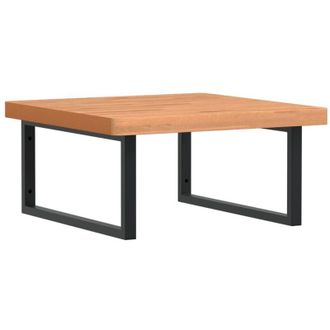 vidaXL Vidaxl - Estante De Lavabo De Pared De Acero Y Madera Maciza De Haya