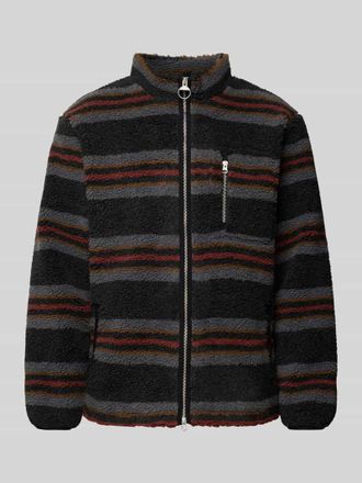 Barbour Relaxed Fit Fleecejacke mit Stehkragen in Black, Größe XXL