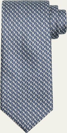 Brioni Mens Micro-Print Silk Tie
