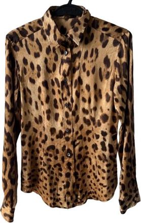 Dolce & Gabbana Leopard Print Blouse Size XS